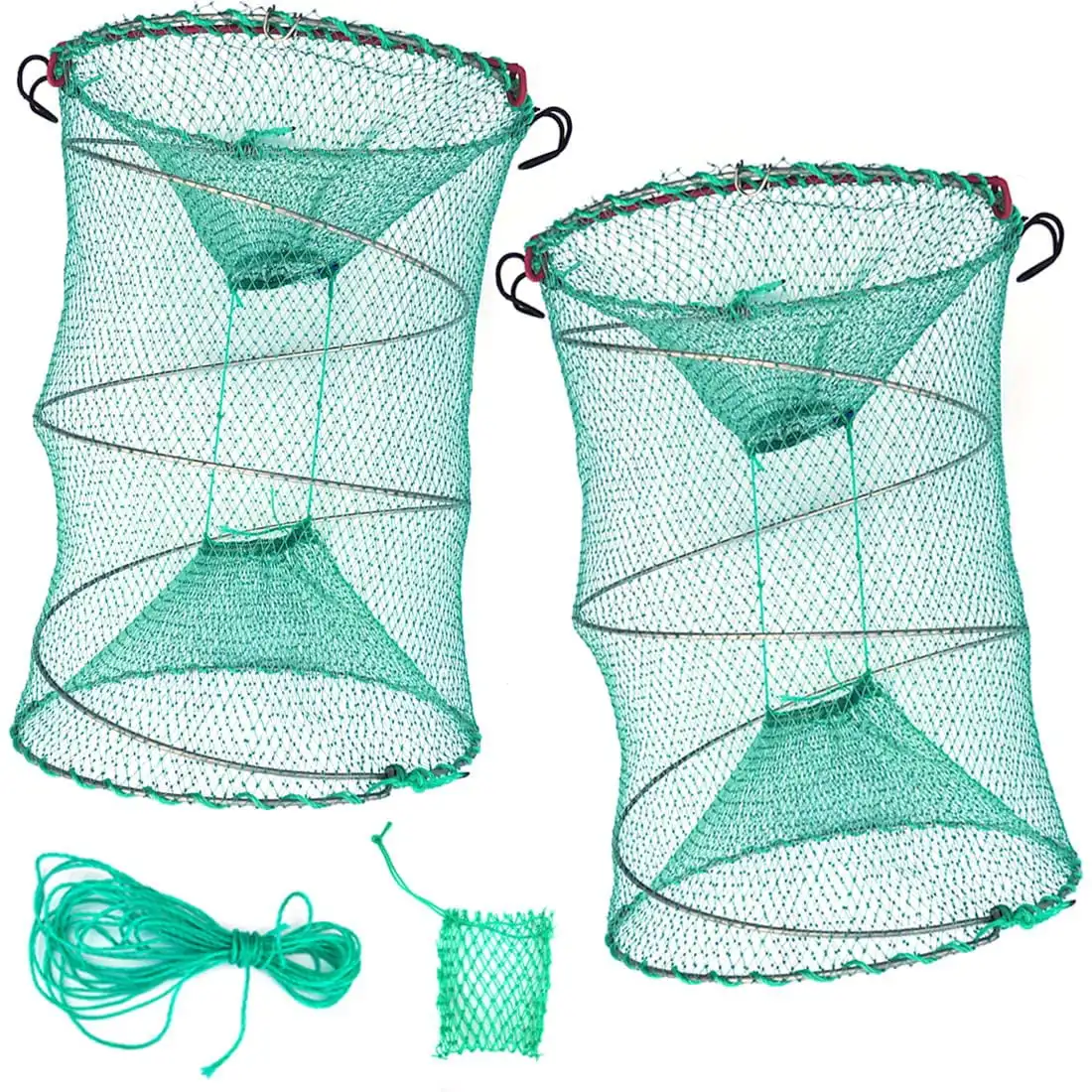 Fishing Bait Trap Portable Crawfish Shrimp Net Collapsible Fish Cage 11.8in x 5.9in 2PCS
Fishing Bait Trap Portable Crawfish Shrimp Net Collapsible Fish Cage 11.8in x 5.9in 2PCS