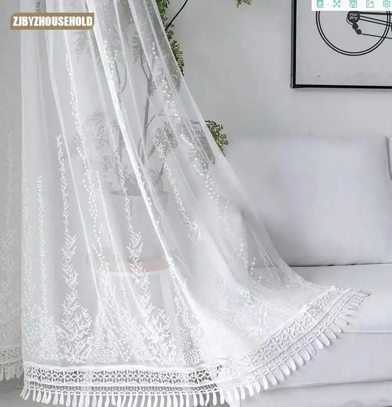 Nordic Embroidered Tulle Curtains for Living Room Bedroom Curtains White Yarn Semi-shading Tulles for Windows Partition Yarn
Nordic Embroidered Tulle Curtains for Living Room Bedroom Curtains White Yarn Semi-shading Tulles for Windows Partition Yarn