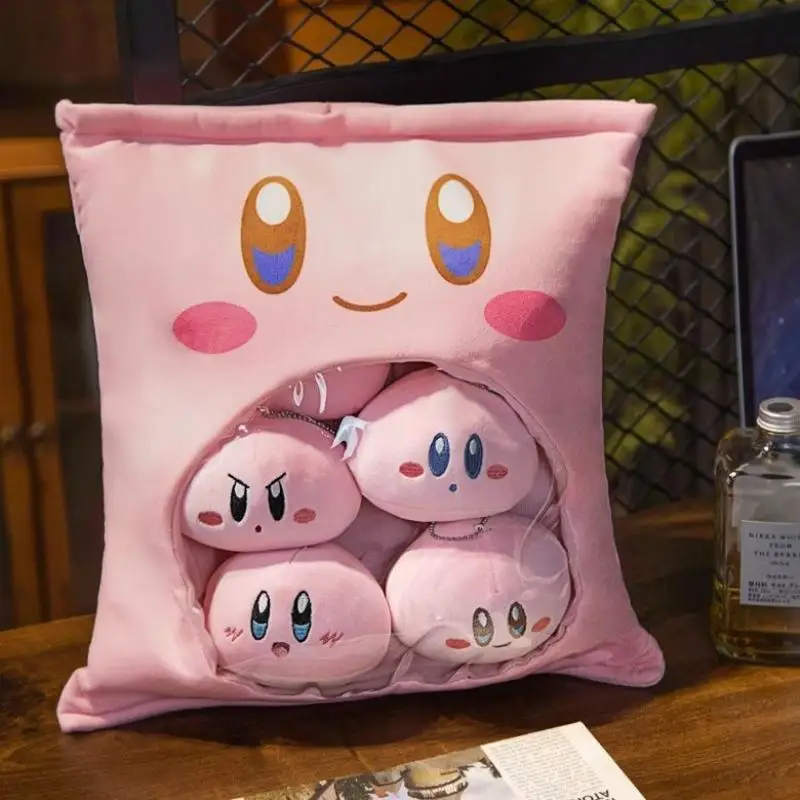Kirby Закусочная подушка, мультяшная большая сумка, искусственная кожа, периферийные праздничные подарки 
Kirby Закусочная подушка, мультяшная большая сумка, искусственная кожа, периферийные праздничные подарки