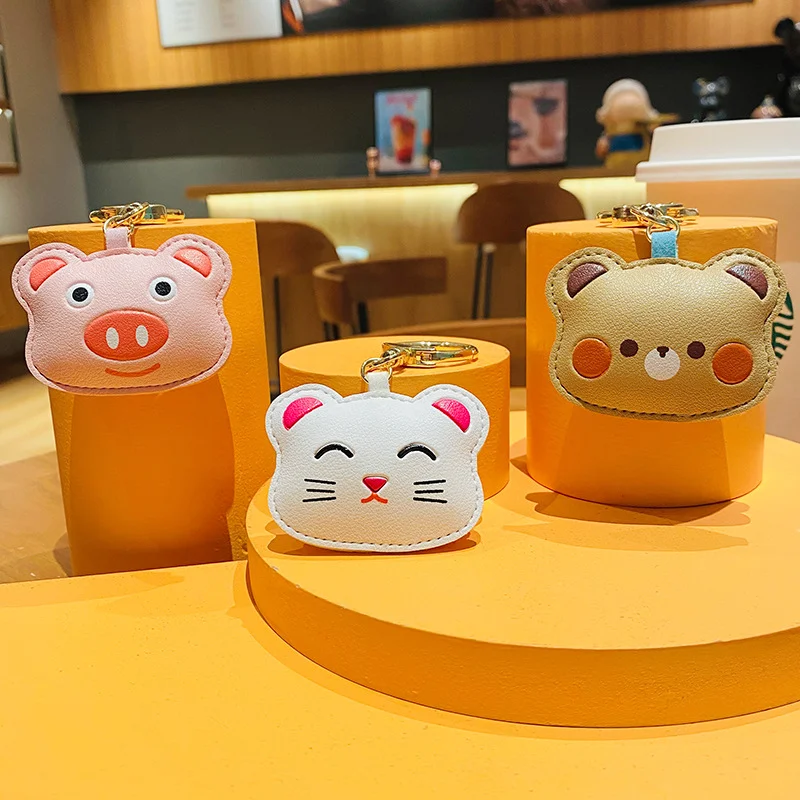 Cartoon Leather Keychain Backpack Pendant Teddy Bear Cat Pig Animal Creative Car Small Gift 열쇠고리 Birthday Gifts
Cartoon Leather Keychain Backpack Pendant Teddy Bear Cat Pig Animal Creative Car Small Gift 열쇠고리 Birthday Gifts