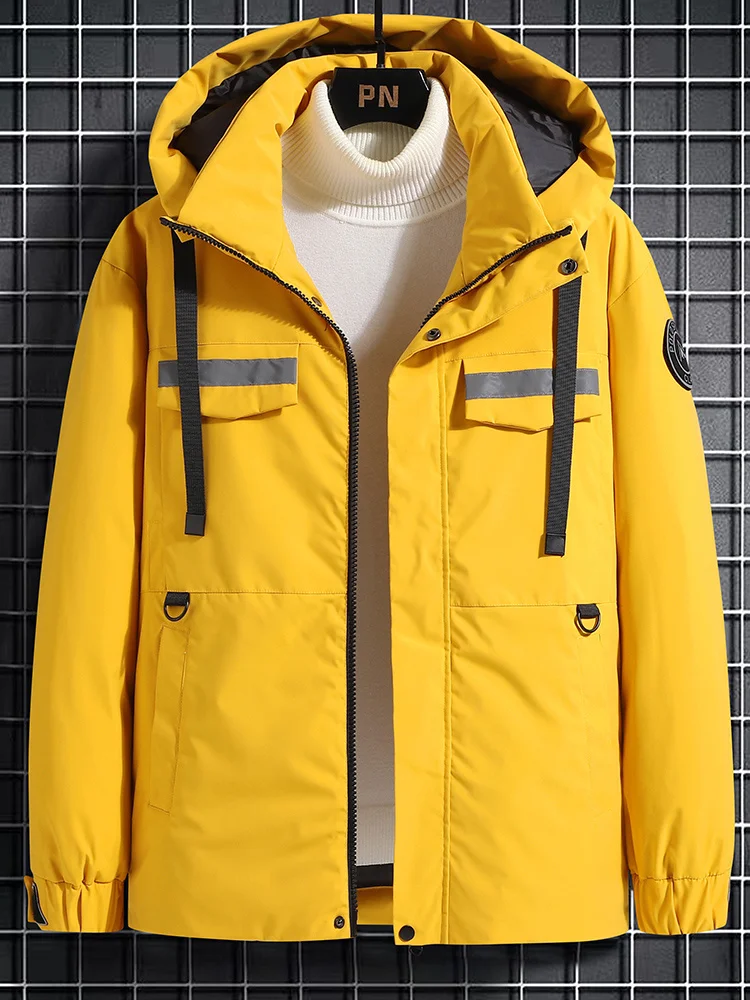 90% Мужская зимняя теплая куртка на белом утином пуху, Повседневная ветровка с капюшоном, светоотражающие теплые пуховики, модель 8XL
90% Мужская зимняя теплая куртка на белом утином пуху, Повседневная ветровка с капюшоном, светоотражающие теплые пуховики, модель 8XL