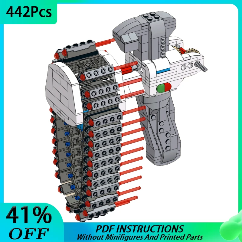 MOC Rapid Fire Spring Launcher Hand Held Mini Launcher Building Blocks Children Firearms Model Electric DIY Toy Christmas Gift
MOC Rapid Fire Spring Launcher Hand Held Mini Launcher Building Blocks Children Firearms Model Electric DIY Toy Christmas Gift