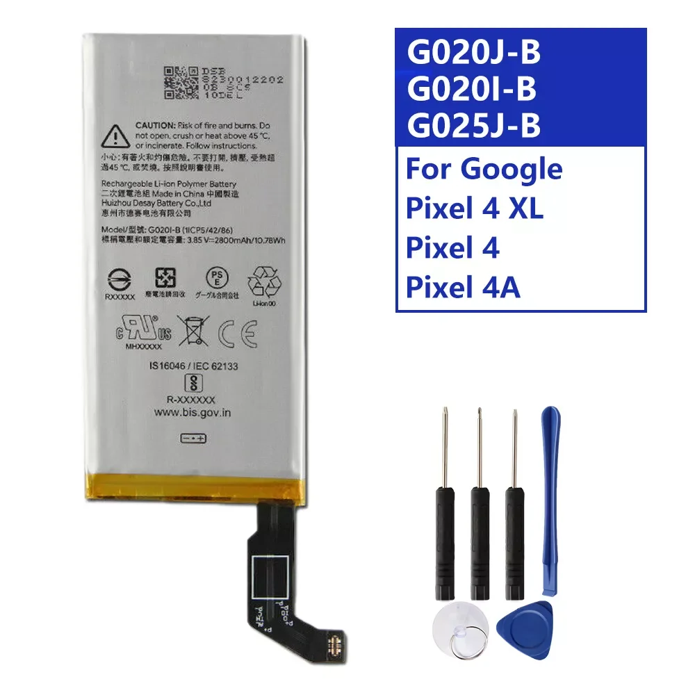 Original Replacement Battery For Google Pixel 4 XL Pixel4 XL G020J-B Google Pixel4 Pixel 4 G020I-B Pixel 4A 4G G025J-B Genuine
Original Replacement Battery For Google Pixel 4 XL Pixel4 XL G020J-B Google Pixel4 Pixel 4 G020I-B Pixel 4A 4G G025J-B Genuine