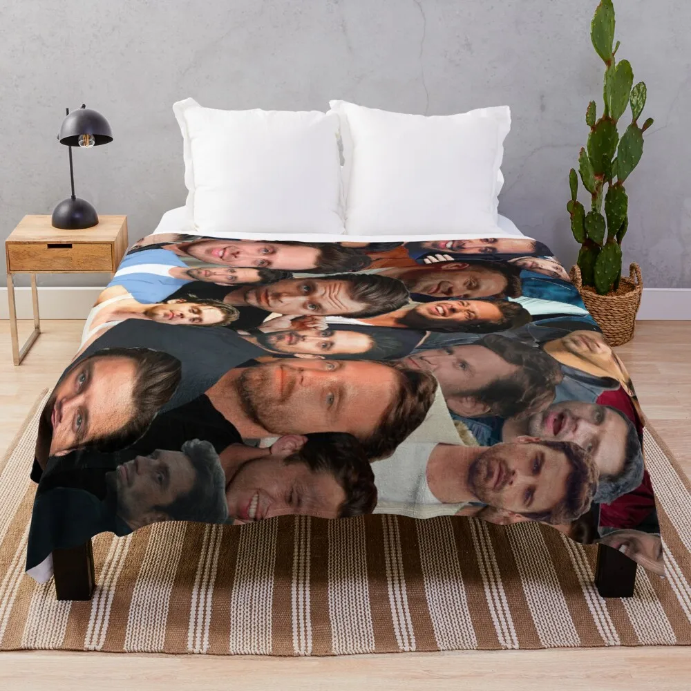 

Sebastian Stan Photo Collage 2 Throw Blanket Luxury Thicken Blanket