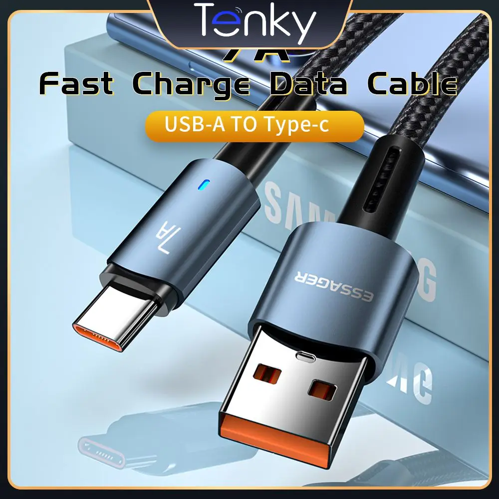 Essager 7A Type C USB Cable Wire For Realme Oneplus OPPO 100W Fast Charging USB Type C Data Cord For Huawei P30 P40 Samsung
Essager 7A Type C USB Cable Wire For Realme Oneplus OPPO 100W Fast Charging USB Type C Data Cord For Huawei P30 P40 Samsung