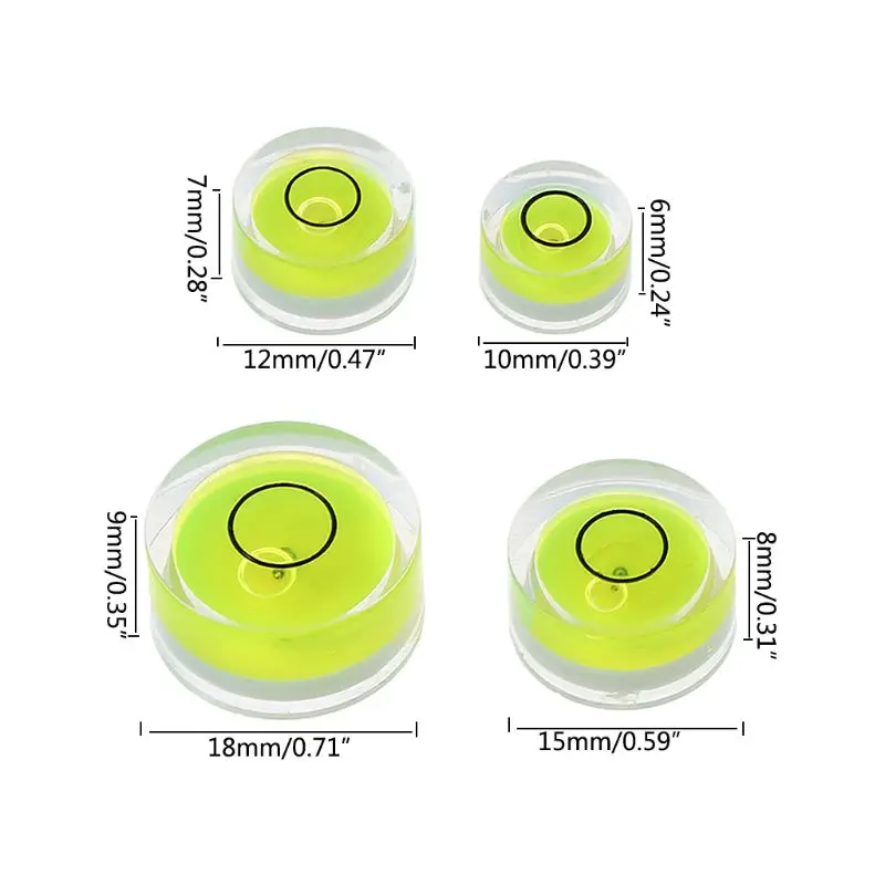 5pcs Round Bubble Level Mini Spirit Level Bullseye Level Measurement Instrument L69A
5pcs Round Bubble Level Mini Spirit Level Bullseye Level Measurement Instrument L69A