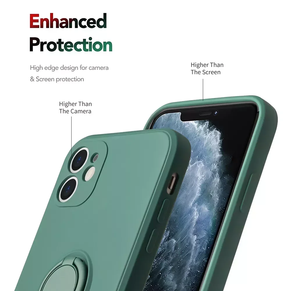 Fashion Simple Liquid Silicone Finger Ring Stand Magnetic Holder Bracket For iPhone 13 12 11 Pro Max Mini XR XS Max 7 8 Plus SE
Fashion Simple Liquid Silicone Finger Ring Stand Magnetic Holder Bracket For iPhone 13 12 11 Pro Max Mini XR XS Max 7 8 Plus SE