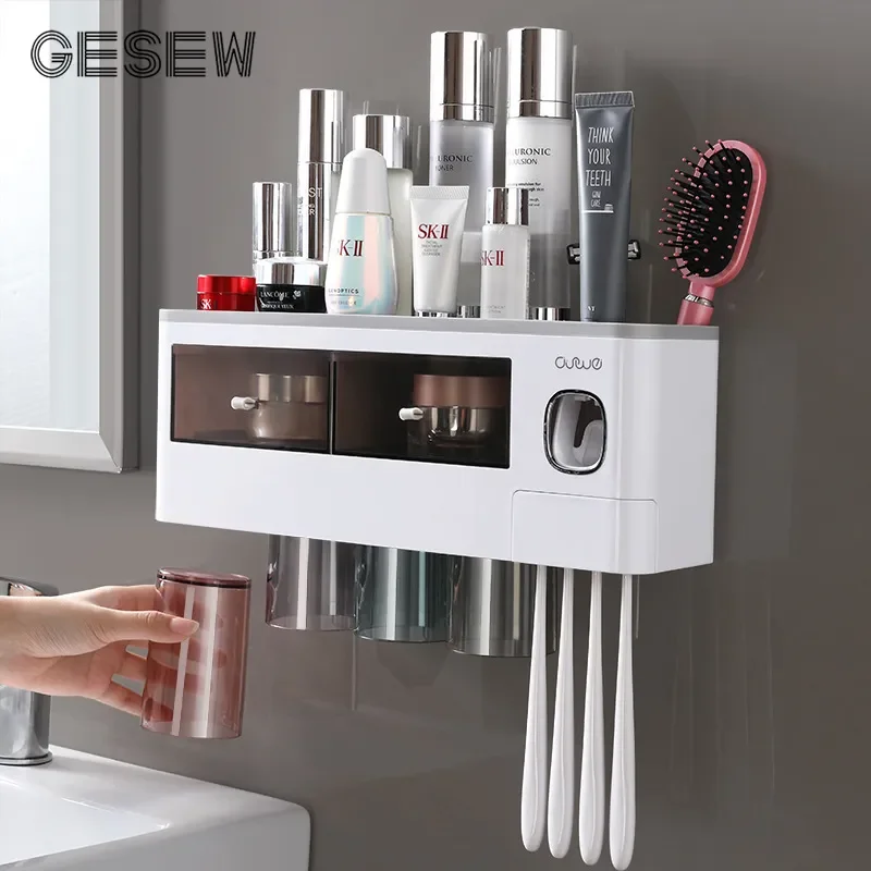 NEW Toothbrush Holder Storage Box With Mouthwash Cup Bathroom Storage Wall Toothbrush Holder For Bathroom Accessories Sets
NEW Toothbrush Holder Storage Box With Mouthwash Cup Bathroom Storage Wall Toothbrush Holder For Bathroom Accessories Sets
