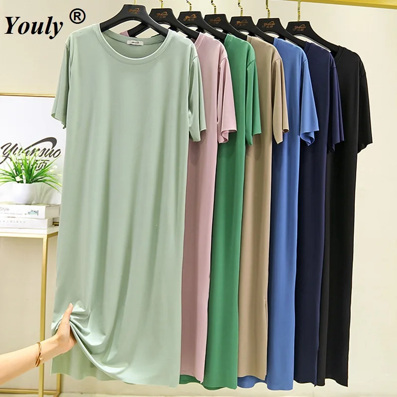 Casual Loose Good Elastic Modal Midi Dress Women 2021 Split Long Dress Beach Simple Large Homewear Bottoming Dress new
Casual Loose Good Elastic Modal Midi Dress Women 2021 Split Long Dress Beach Simple Large Homewear Bottoming Dress new