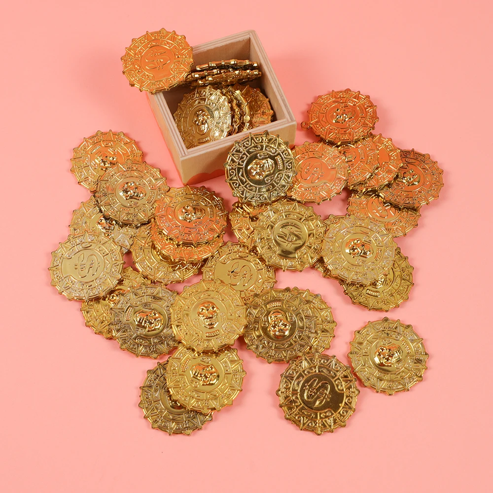 50pcs Plastic Fake Pirate Gold Coins Halloween Christmas Decorations for kindergarten Kids Party Favor Game Treasure Supplies
50pcs Plastic Fake Pirate Gold Coins Halloween Christmas Decorations for kindergarten Kids Party Favor Game Treasure Supplies