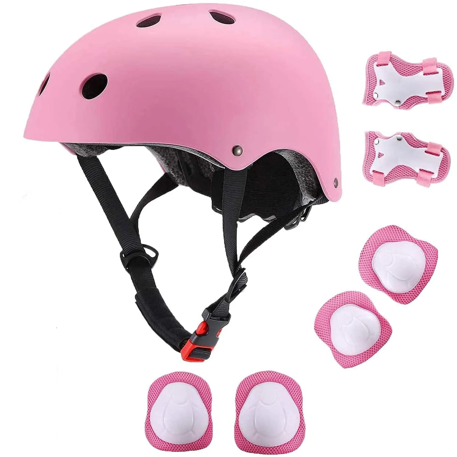 Skateboard Bike Helmet Set with Knee Pads Elbow Pads Wrist Guards Adjustable Helmet for Kids Youth Bicycle Helmet Roller Skate
Skateboard Bike Helmet Set with Knee Pads Elbow Pads Wrist Guards Adjustable Helmet for Kids Youth Bicycle Helmet Roller Skate