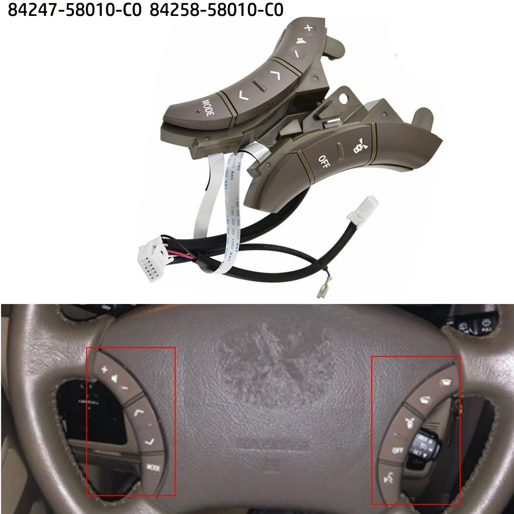 Button Switch SteeringWheel Button Auto Parts Multi-function Speaker Button 2pcs/set 84247-58010-E0 84258-58010-E0
Button Switch SteeringWheel Button Auto Parts Multi-function Speaker Button 2pcs/set 84247-58010-E0 84258-58010-E0