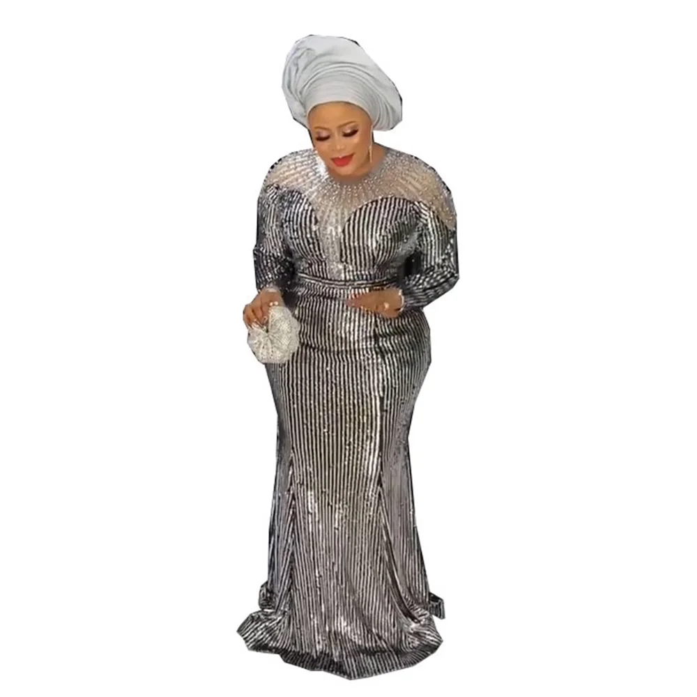 Plus Size Evening Dresses Bling Sequins Pearls Luxury African Girl Long Sleeves Mermaid Party Prom Dress Robe De Mariée In Stock
Plus Size Evening Dresses Bling Sequins Pearls Luxury African Girl Long Sleeves Mermaid Party Prom Dress Robe De Mariée In Stock