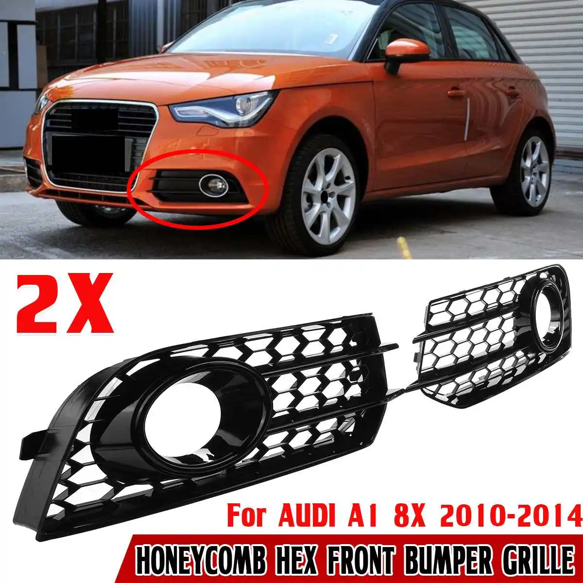 2x Honeycomb Mesh Car Fog Light Grille Fog Lamp Cover For AUDI A1 8X 2010-2014 Lower Bumper Grill Lamp Hood X0807681A 8X0807682A
2x Honeycomb Mesh Car Fog Light Grille Fog Lamp Cover For AUDI A1 8X 2010-2014 Lower Bumper Grill Lamp Hood X0807681A 8X0807682A