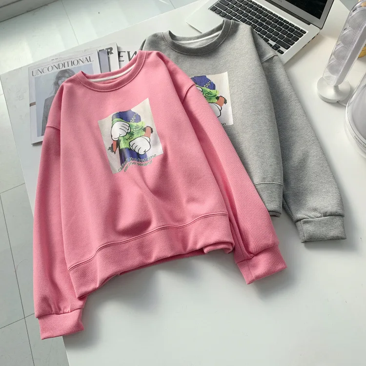 multicolors long-sleeve pullover cartoon hoodies Women oversized sweatshirt Fashion loose casual Streetwear women clothing 
multicolors long-sleeve pullover cartoon hoodies Women oversized sweatshirt Fashion loose casual Streetwear women clothing