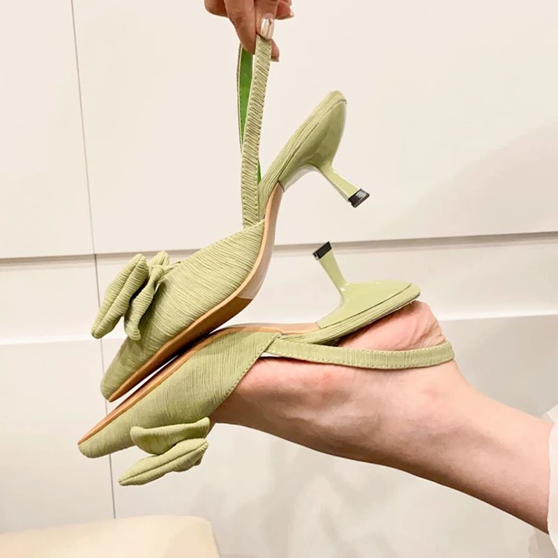 Fashion Pointed Toe Women Pumps Mules Butterfly-knot Female Casual Outdoor Sandals Slingback Shallow Ladies Med Heels Shoes
Fashion Pointed Toe Women Pumps Mules Butterfly-knot Female Casual Outdoor Sandals Slingback Shallow Ladies Med Heels Shoes