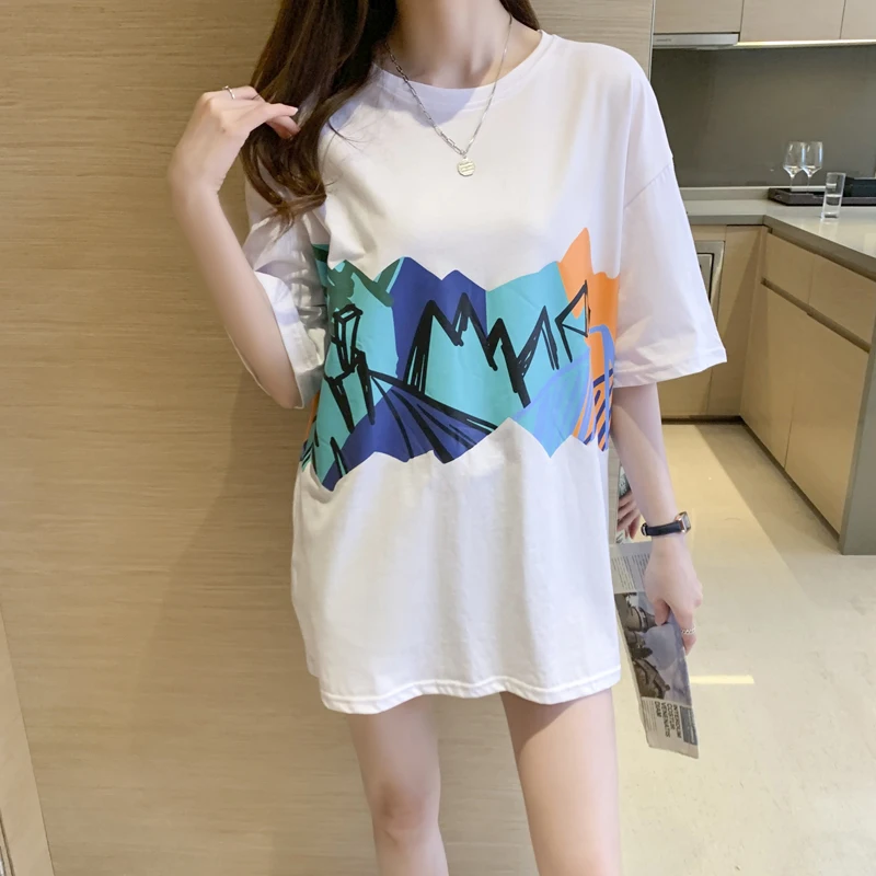 Sandro Rivers Iceberg Graffiti Oil Painting Printing Summer Simple Large Size Short Sleeve T-Shirt For Women
Sandro Rivers Iceberg Graffiti Oil Painting Printing Summer Simple Large Size Short Sleeve T-Shirt For Women