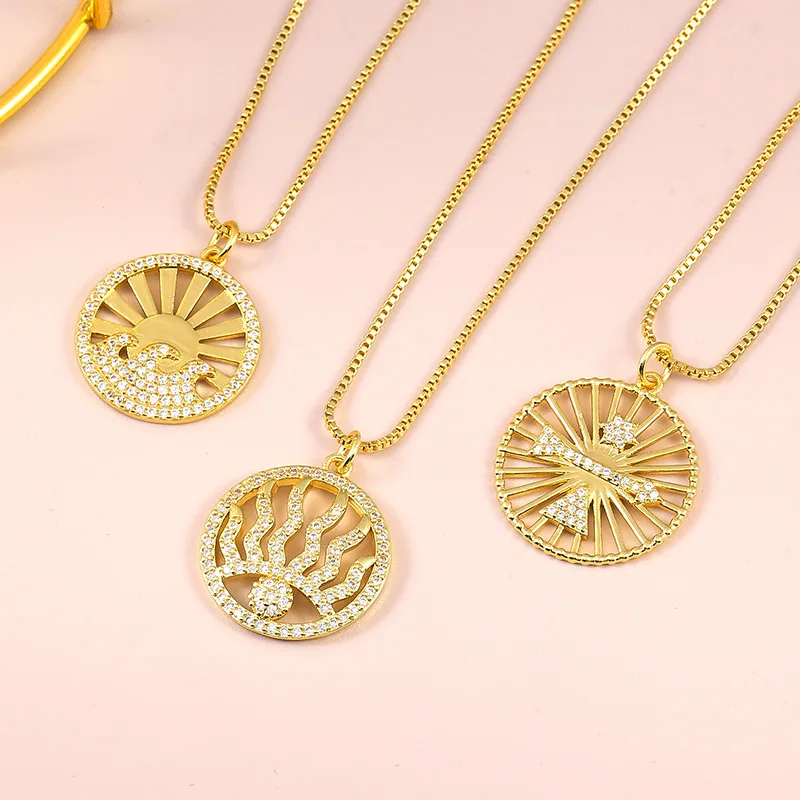 Geometric Stainless Steel Jewelry Copper Real Gold Plated Zircon Necklace Cross Fire Of Life Necklace Woman's Necklace Fashion
Geometric Stainless Steel Jewelry Copper Real Gold Plated Zircon Necklace Cross Fire Of Life Necklace Woman's Necklace Fashion