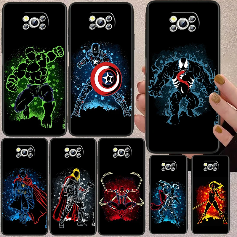 Marvel Superhero Black Phone Case For Xiaomi Mi Poco X5 X3 Pro X4 F4 F3 GT M5 M5s M4 M3 C55 C50 C40 5G
Marvel Superhero Black Phone Case For Xiaomi Mi Poco X5 X3 Pro X4 F4 F3 GT M5 M5s M4 M3 C55 C50 C40 5G