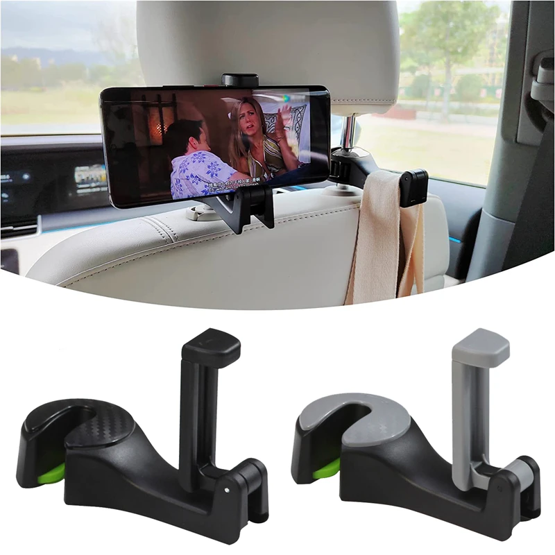 1/2pcs Car Headrest Hooks with Phone Holder Backseat Universal 360° Rotation Headrest Hooks for Purse,Backpacks,Toys,Groceries
1/2pcs Car Headrest Hooks with Phone Holder Backseat Universal 360° Rotation Headrest Hooks for Purse,Backpacks,Toys,Groceries
