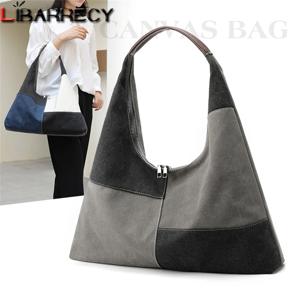 Panelled Design High Quality Canvas Ladies Shoulder Bag 2022 Fall Winter New Women Underarm Bags Fashion Women's Bag Bolso Mujer
Panelled Design High Quality Canvas Ladies Shoulder Bag 2022 Fall Winter New Women Underarm Bags Fashion Women's Bag Bolso Mujer