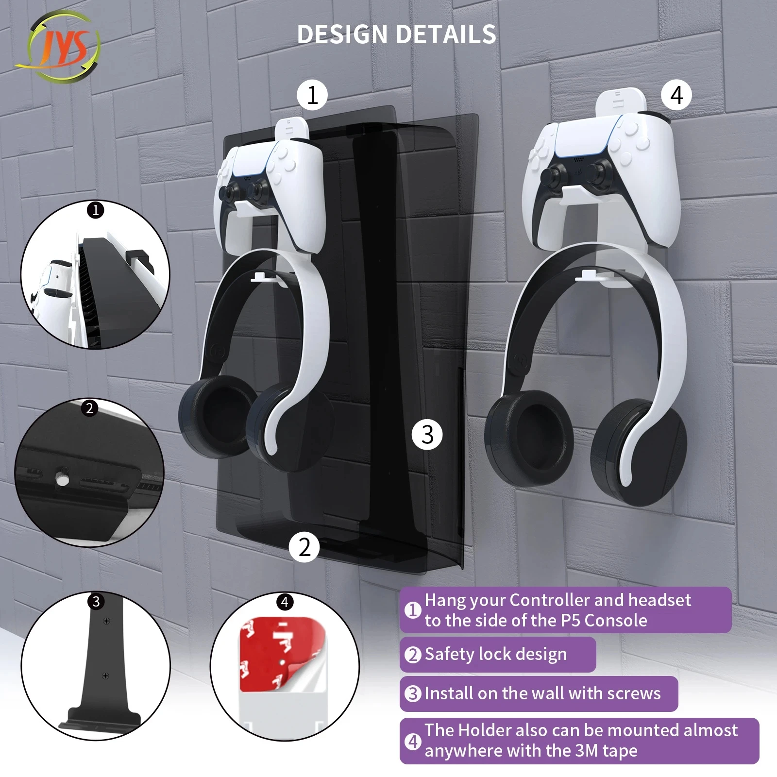 NEW Host Wall Bracket Hook Set Storage Suitable for PS5/NS/PS4/XBOX Series Gamepad Headset Bracket Game Console Accessories
NEW Host Wall Bracket Hook Set Storage Suitable for PS5/NS/PS4/XBOX Series Gamepad Headset Bracket Game Console Accessories