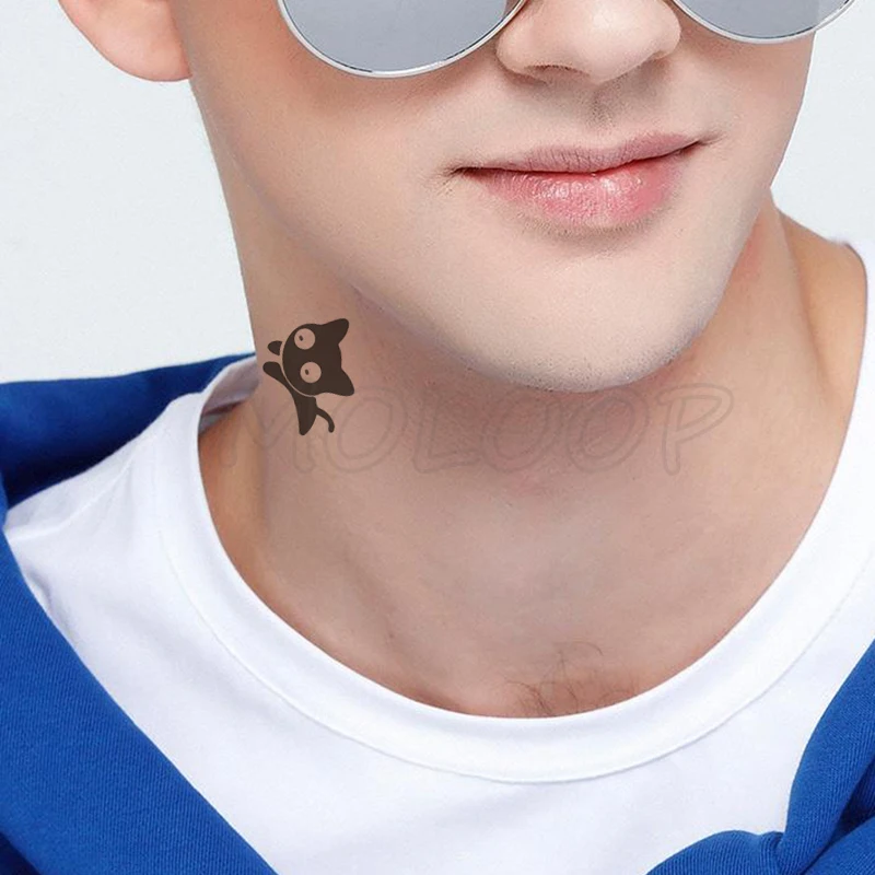 Water Transfer Tattoo Black Cartoon Cat Tattoo Body Art Waterproof Temporary Fake Flash Tattoo for Man Woman Kid 10.5*6cm
Water Transfer Tattoo Black Cartoon Cat Tattoo Body Art Waterproof Temporary Fake Flash Tattoo for Man Woman Kid 10.5*6cm