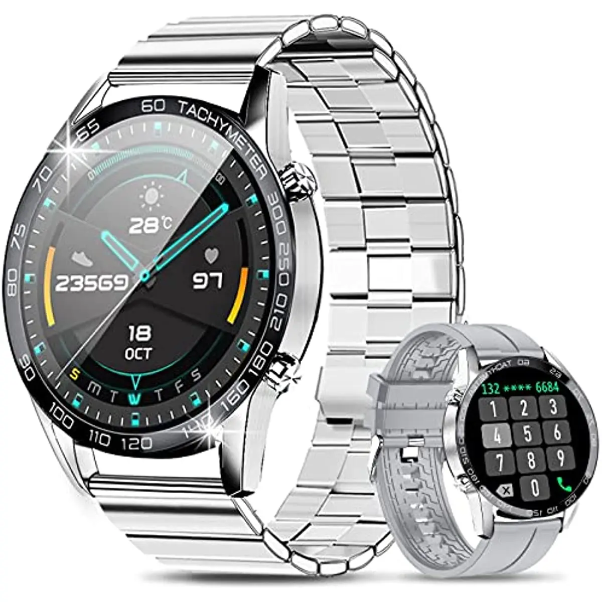Smart Watch for Men, Bluetooth Dial Call With Heart Rate/Sleep Monitor, IP67 Waterproof Activity Tracker for Google Fit
Smart Watch for Men, Bluetooth Dial Call With Heart Rate/Sleep Monitor, IP67 Waterproof Activity Tracker for Google Fit
