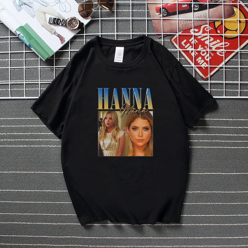 Summer Oversized T Shirts for Women Hanna Marin Vintage Unisex T-Shirt Pure Cotton Casual Men Tshirt 90s Cool Hip Hop Tees Tops
Summer Oversized T Shirts for Women Hanna Marin Vintage Unisex T-Shirt Pure Cotton Casual Men Tshirt 90s Cool Hip Hop Tees Tops
