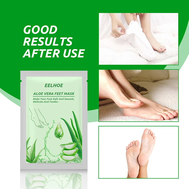 

Aloe Vera Foot Peeling Mask 1pair Exfoliating Heels Calluses Remove Foot Patches Dead Skin Remover Pedicure Socks Foot Care Tool