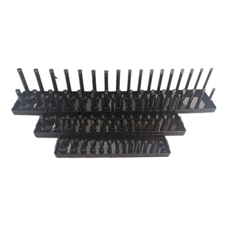 3Pcs 1/4Inch 3/8Inch 1/2Inch Socket Organizer Sleeve Holder Garage Storage Tool Rack Tray Organizer
3Pcs 1/4Inch 3/8Inch 1/2Inch Socket Organizer Sleeve Holder Garage Storage Tool Rack Tray Organizer