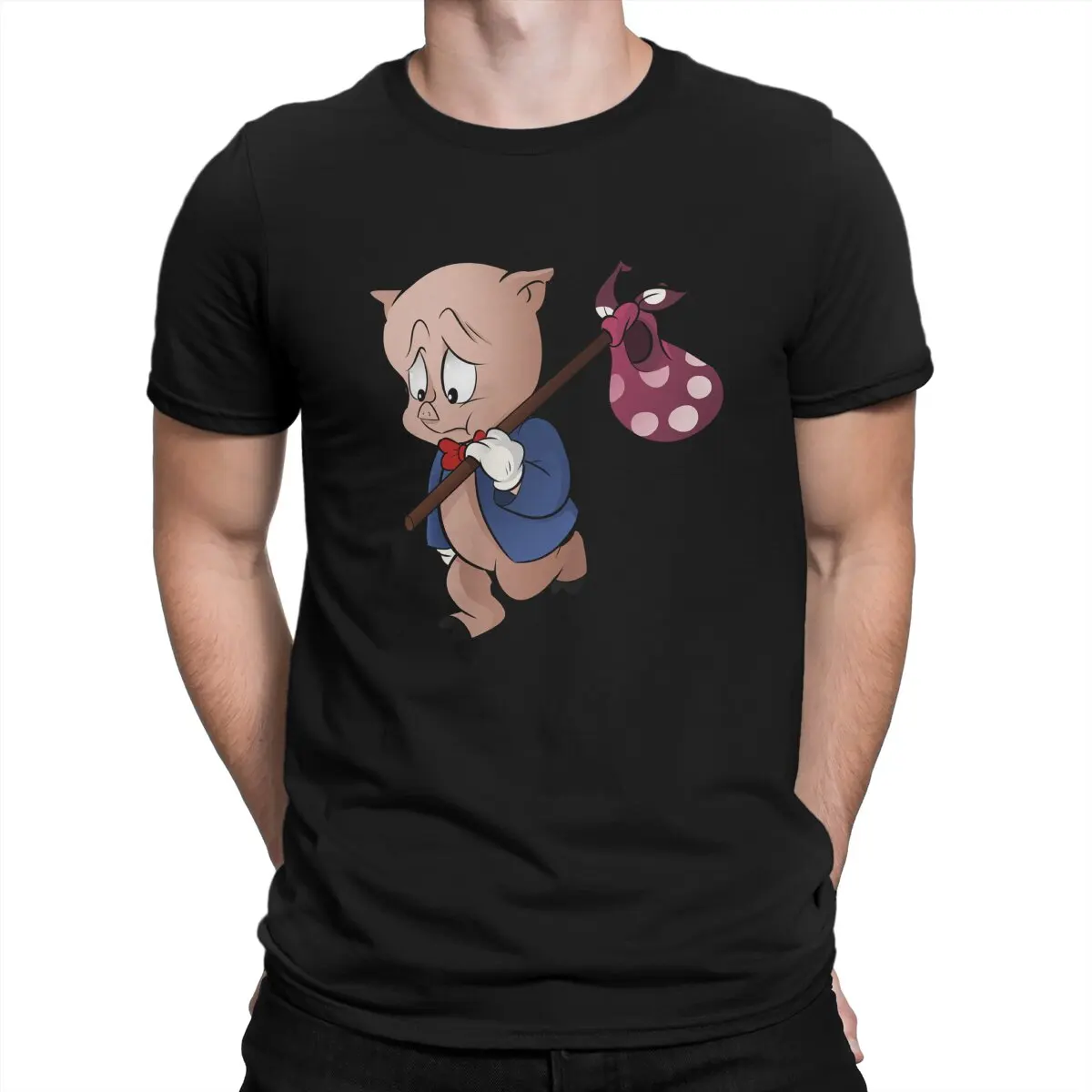 Novelty Running Away From Home T-Shirt Men Pure Cotton Porky Pig A Cartoon Stuttering Like Being Quiet Just Folks Tee Shirt
Novelty Running Away From Home T-Shirt Men Pure Cotton Porky Pig A Cartoon Stuttering Like Being Quiet Just Folks Tee Shirt