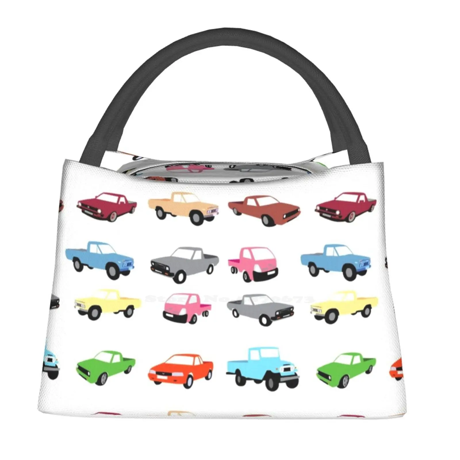 Assortment Cars And Trucks Portable Lunch Bag New Thermal Insulated Lunch Tote Cars Trucks Christmas Xmas Festive Holidays 
Assortment Cars And Trucks Portable Lunch Bag New Thermal Insulated Lunch Tote Cars Trucks Christmas Xmas Festive Holidays
