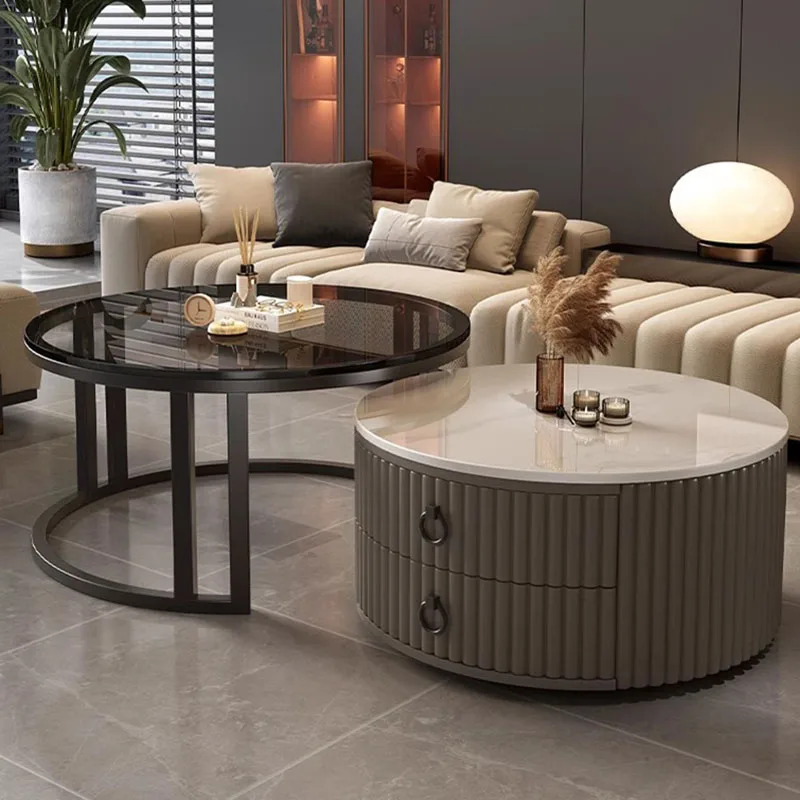 Storage Black Coffee Tables Drawers Transparent Floor Modern Round Table Modern Design Apartamento Mesa Auxiliar Home Furniture
Storage Black Coffee Tables Drawers Transparent Floor Modern Round Table Modern Design Apartamento Mesa Auxiliar Home Furniture