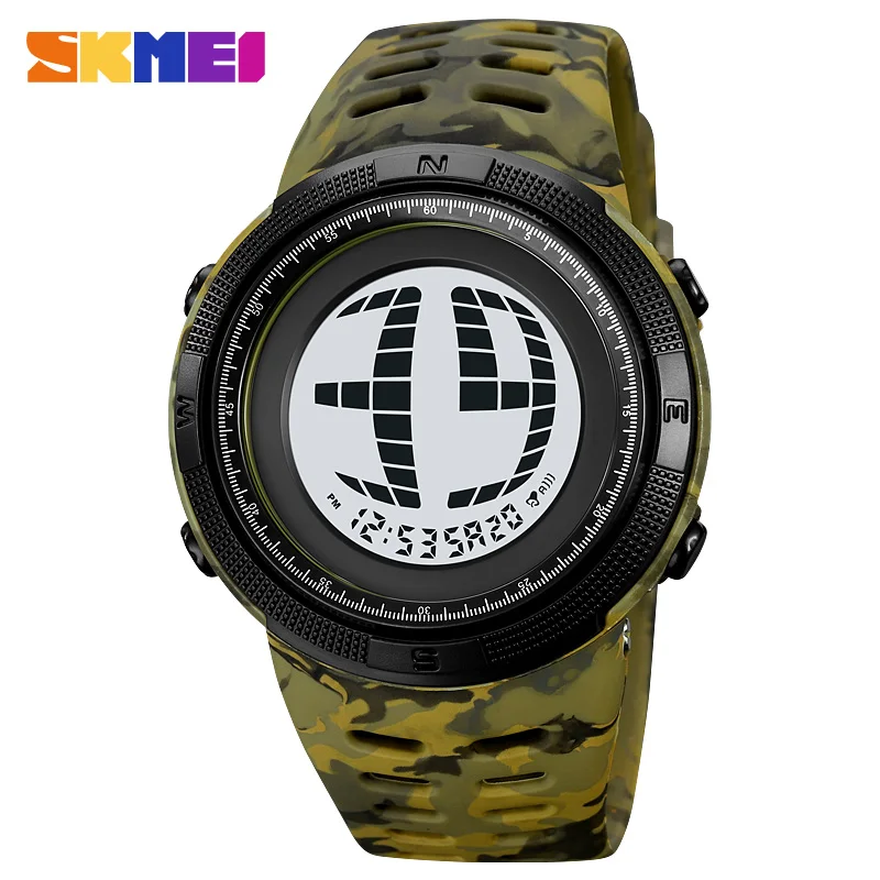 

SKMEI Creative Time Digital Display Sport Watches Mens Back Light Chrono Date Wristwatch 50m Waterproof Alarm Week reloj hombre