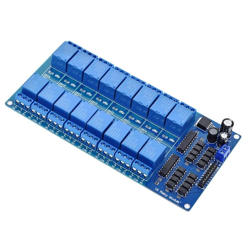 16 Channel 12V Relay Module With Optocoupler Low Level Trigger Expansion Board For Raspberry Pi Arduino
16 Channel 12V Relay Module With Optocoupler Low Level Trigger Expansion Board For Raspberry Pi Arduino