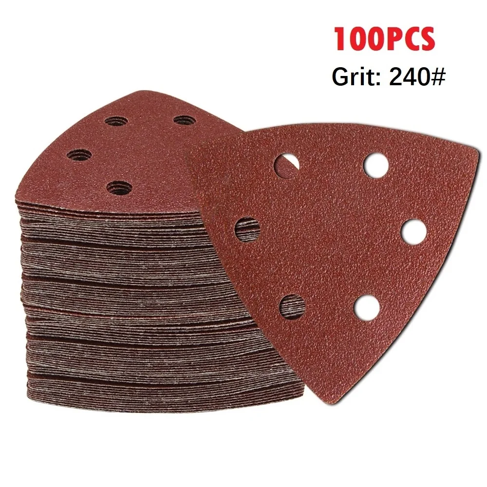 100pcs Triangular Sanding Disc 240 Grit 6 Hole Sander Hook And Loop Sandpaper Abrasive Tools For Sanding Grinding Polishing
100pcs Triangular Sanding Disc 240 Grit 6 Hole Sander Hook And Loop Sandpaper Abrasive Tools For Sanding Grinding Polishing