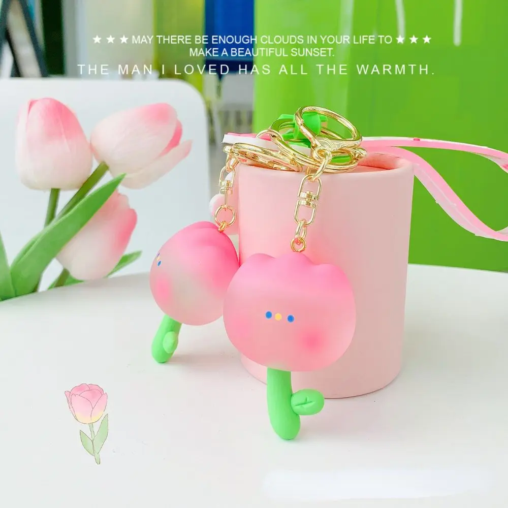 Cute Tulips Lanyard Keychain Creative Flower Car Key Kawaii Backpack Decorative Pendant
Cute Tulips Lanyard Keychain Creative Flower Car Key Kawaii Backpack Decorative Pendant