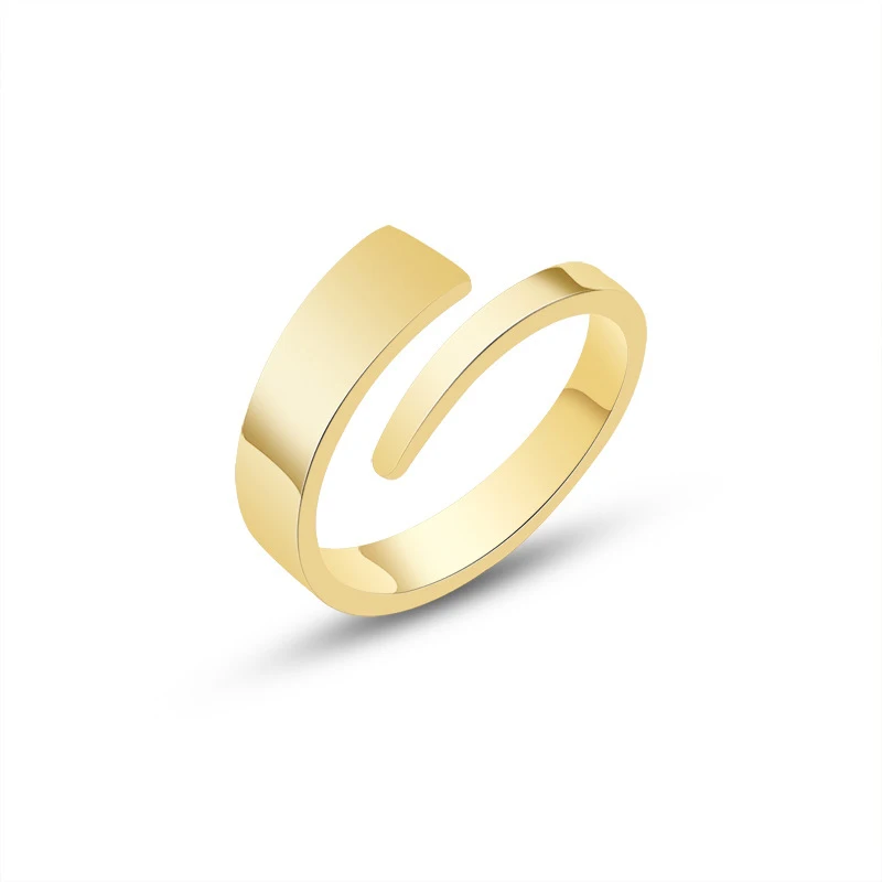 Trendy Stainless Steel 18K Gold Plated Stackable Plain Open Ring Women Simple Finger Rings Jewelry Tarnish Free
Trendy Stainless Steel 18K Gold Plated Stackable Plain Open Ring Women Simple Finger Rings Jewelry Tarnish Free