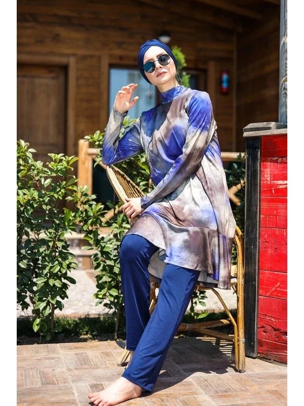 Мусульманские купальники Burkini, купальник с рисунком в виде батика, полностью закрытый, набор из 4 предметов, купальник темно-синего цвета, Сд...
Мусульманские купальники Burkini, купальник с рисунком в виде батика, полностью закрытый, набор из 4 предметов, купальник темно-синего цвета, Сд...