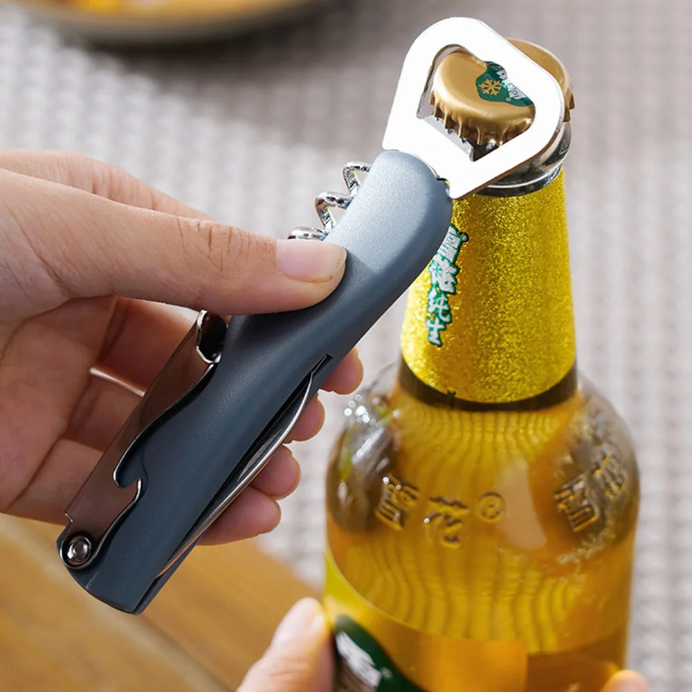 Red Wine Bottle Openers Stainless Steel Beer Canned Food Bottle Corkscrew Household Multifunctional Can Opener Modern Blue
Red Wine Bottle Openers Stainless Steel Beer Canned Food Bottle Corkscrew Household Multifunctional Can Opener Modern Blue