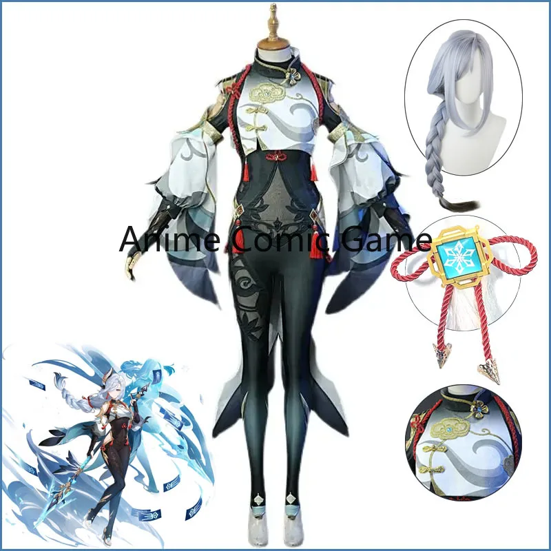Anime Genshin Impact Shenhe Cosplay Embroidery Outfit Shoes Braided Wigs Game Sexy Women Jumpsuit Dress Cosplay Costume Girl
Anime Genshin Impact Shenhe Cosplay Embroidery Outfit Shoes Braided Wigs Game Sexy Women Jumpsuit Dress Cosplay Costume Girl