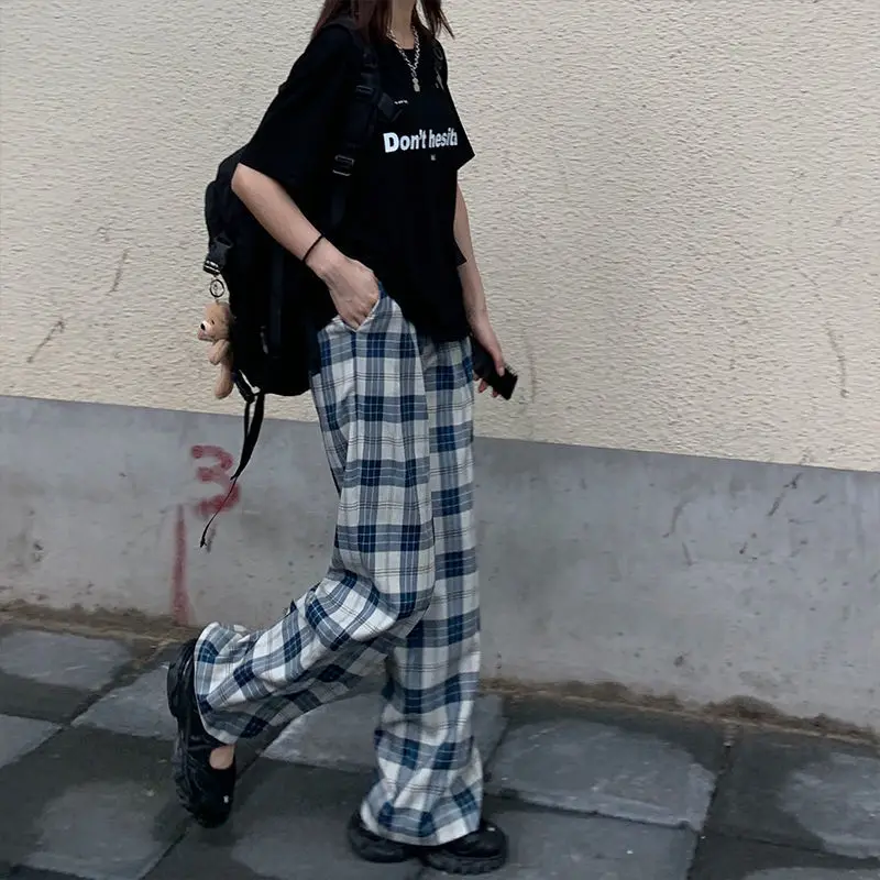 New Vintage Plaid Women Pants High Waist Wide Leg Straight Pant Loose Casual Female Trousers Wide Leg Pant Fashion Streetwear
New Vintage Plaid Women Pants High Waist Wide Leg Straight Pant Loose Casual Female Trousers Wide Leg Pant Fashion Streetwear