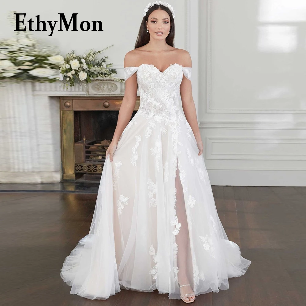 Ethymon Sweetheart Side Slit Tulle Button Wedding Dresses For Mariages A-Line Vestidos De Novia Brautmode Custom Made Appliques
Ethymon Sweetheart Side Slit Tulle Button Wedding Dresses For Mariages A-Line Vestidos De Novia Brautmode Custom Made Appliques
