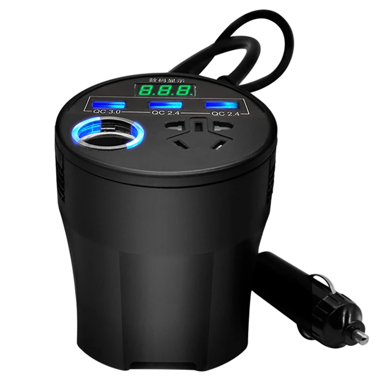150W Power Inverter 12V 24V To 220V LED Display 3 USB Ports + QC3.0 Car Inversor For Cars
150W Power Inverter 12V 24V To 220V LED Display 3 USB Ports + QC3.0 Car Inversor For Cars