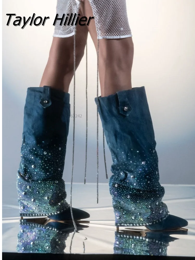 Sexy Rhinestone Boots Knee Pointed High Heels New Women'S Dress Shoes Fashion Catwalk Buckle Cowboy Rider Boots Autumn Runway
Sexy Rhinestone Boots Knee Pointed High Heels New Women'S Dress Shoes Fashion Catwalk Buckle Cowboy Rider Boots Autumn Runway