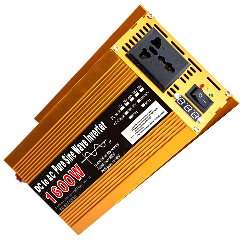 Pure Sine Wave Inverter 24V To AC 220V 1600W Transformer Car Home Outdoor Inverter
Pure Sine Wave Inverter 24V To AC 220V 1600W Transformer Car Home Outdoor Inverter