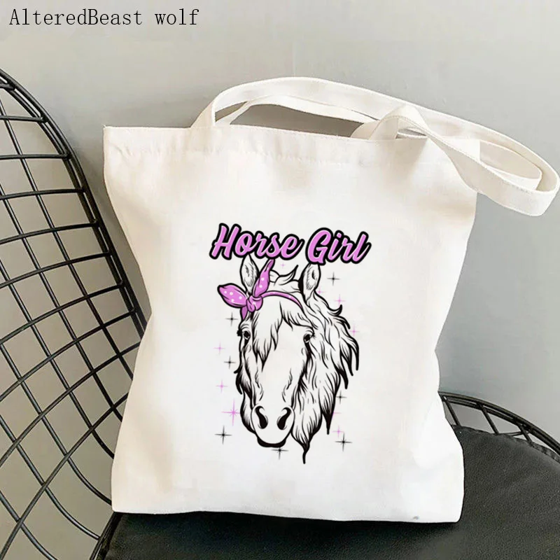 Women Shopper bag Horse Girl Printed Kawaii Bag Harajuku Shopping Canvas Shopper Bag girl handbag Tote Shoulder Lady Bag
Women Shopper bag Horse Girl Printed Kawaii Bag Harajuku Shopping Canvas Shopper Bag girl handbag Tote Shoulder Lady Bag