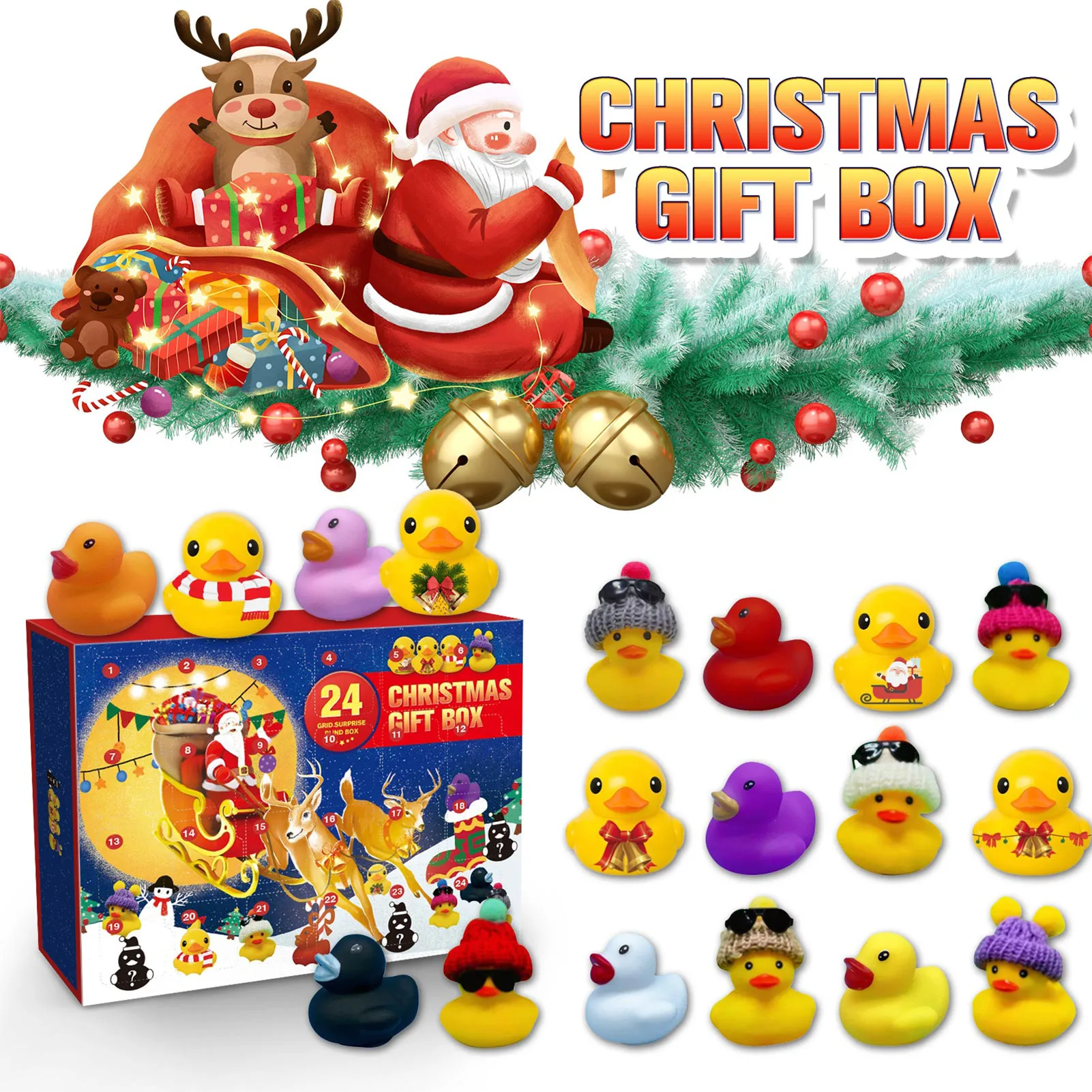 New 2022 Christmas Duck Advent Calendar 24 Grid Rubber Ducks Gift Box 24 Days Countdown Rubber Ducky Bath Toy Christmas Gifts
New 2022 Christmas Duck Advent Calendar 24 Grid Rubber Ducks Gift Box 24 Days Countdown Rubber Ducky Bath Toy Christmas Gifts