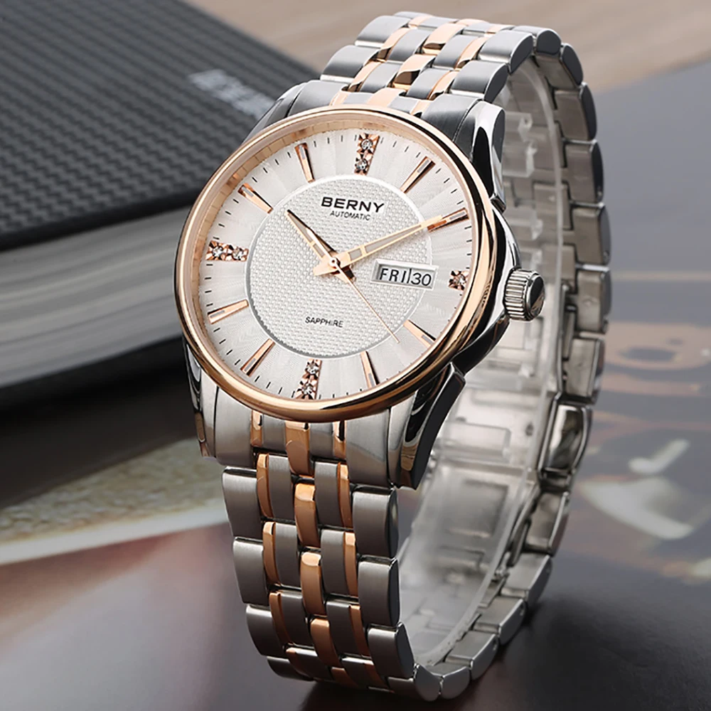BERNY Automatic Watch Men Mechanical Wristwatch Business Seiko NH36 Sapphire Super Luminous Waterproof Dress Watches for Men
BERNY Automatic Watch Men Mechanical Wristwatch Business Seiko NH36 Sapphire Super Luminous Waterproof Dress Watches for Men